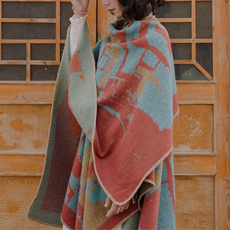 Bufanda tibetana de color naranja