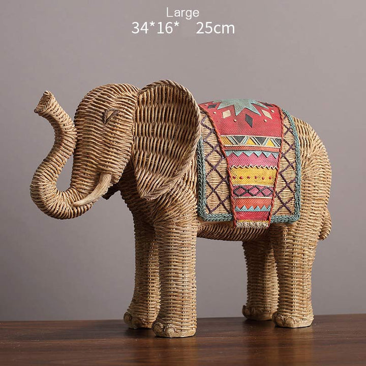 Elefante Resina Sabiduría Riqueza Decoración Del Hogar