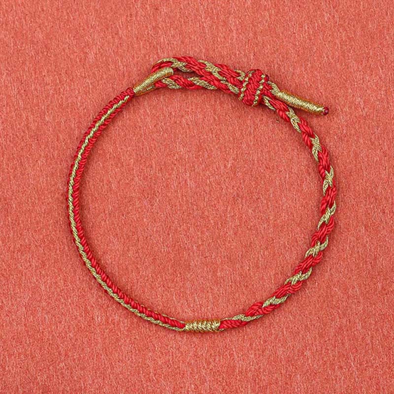 Pulsera de cuerda trenzada de protección de dragón, conejo, gallo, rata, caballo, dragón chino hecho a mano con Buddha Stones