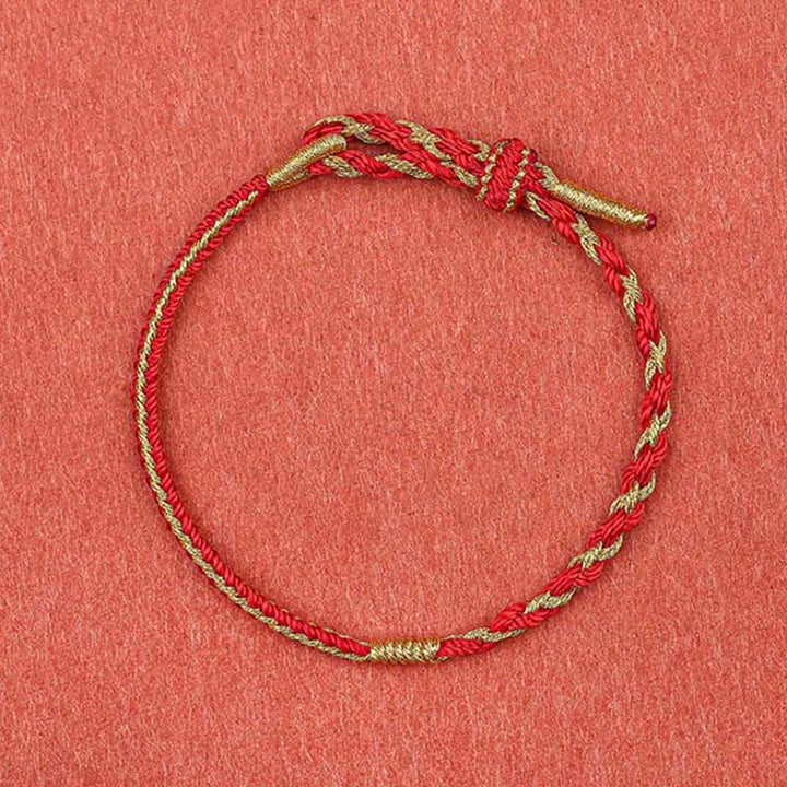 Pulsera de cuerda trenzada de protección de dragón, conejo, gallo, rata, caballo, dragón chino hecho a mano con Buddha Stones