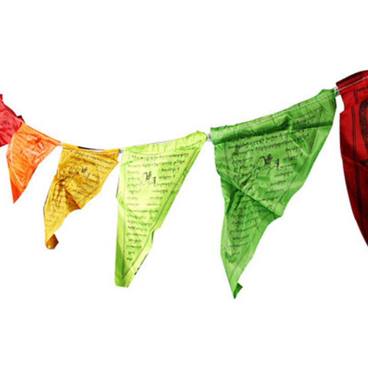 Banderas de oración triangulares para exteriores con bendición tibetana (25 unidades) - image 9