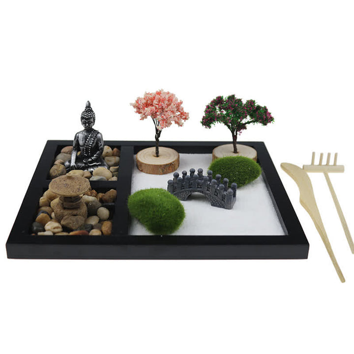 Buddha Stones Símbolo De Buda Árbol Paisaje Meditación Calma Decoración De Jardín Zen