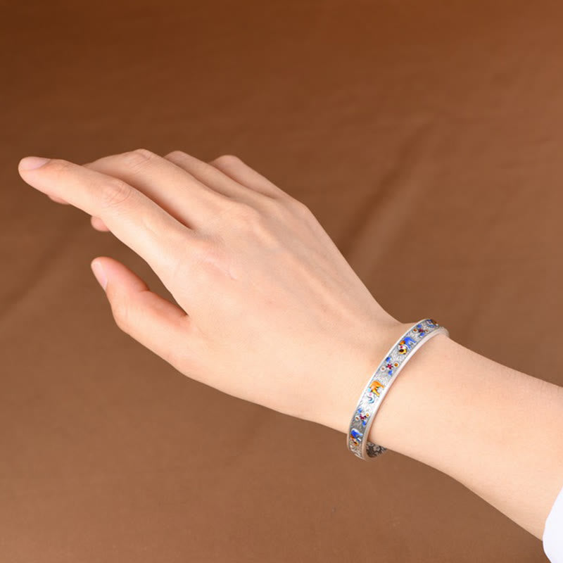 Pulsera de plata de ley 999 con Buddha Stones , diseño de elefante, fuerza y sabiduría