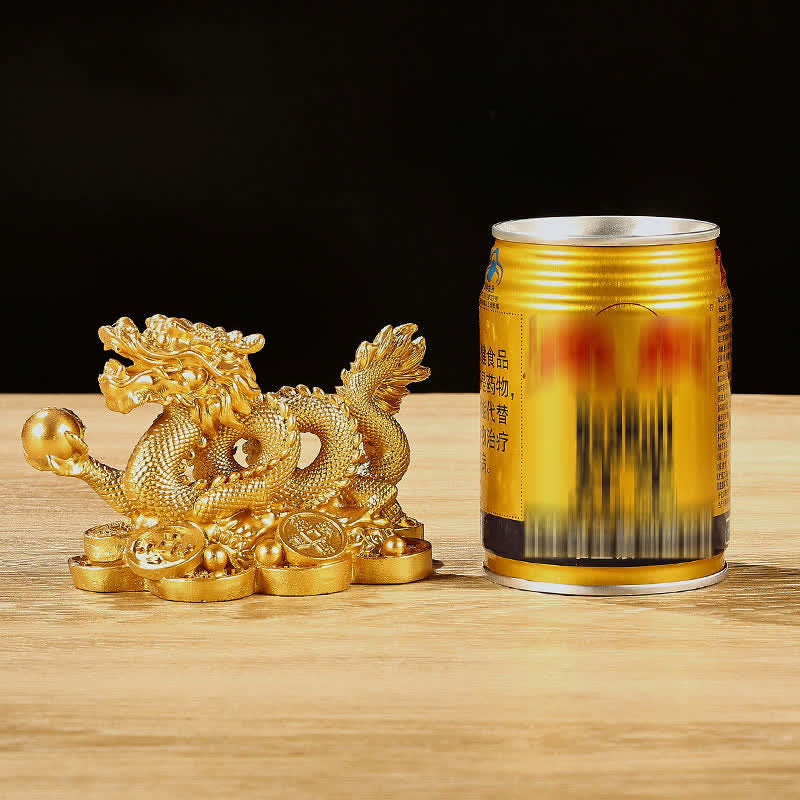 Buddha Stones Feng Shui Dragón Moneda de Cobre Riqueza Éxito Suerte Decoración