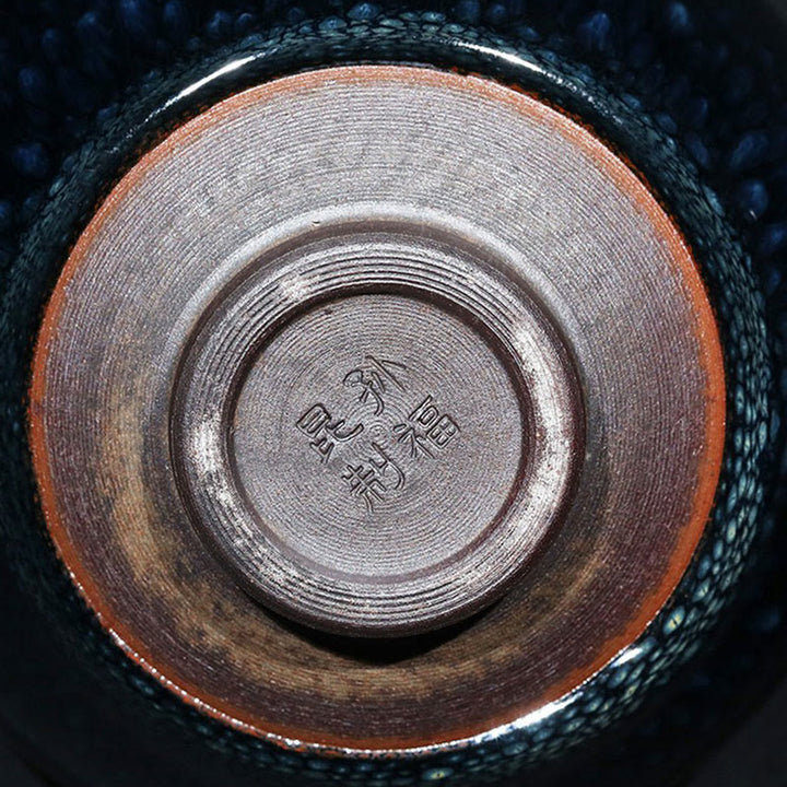 Buddha Stones hechas a mano, punto de Francolinus azul, taza de té de cerámica china Jianzhan, tazón de taza de té de Kung Fu - image 6