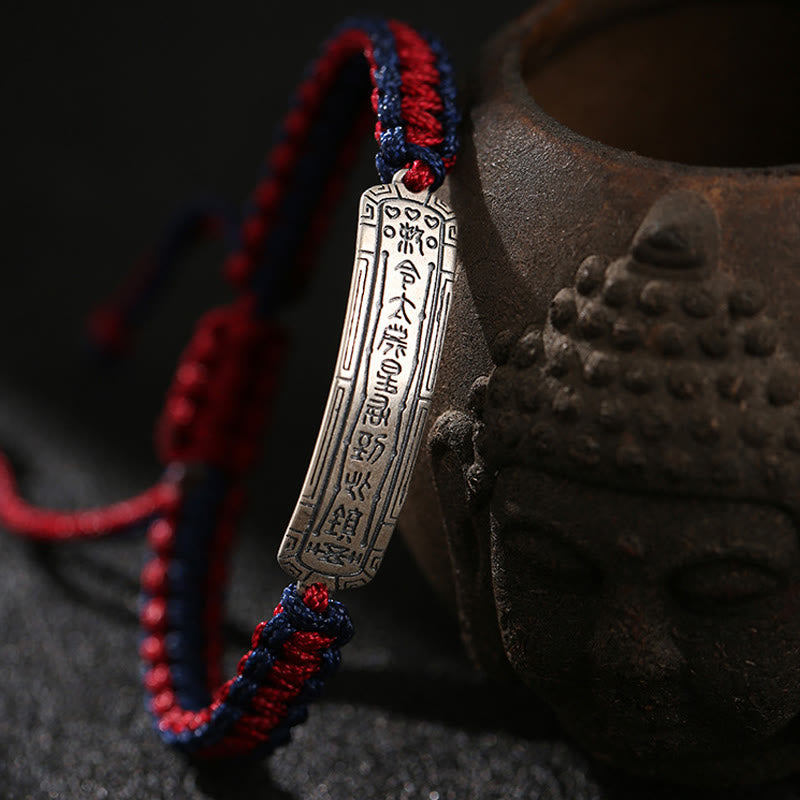 Pulsera de protección con amuleto de la paz de plata de ley 925 con Buddha Stones