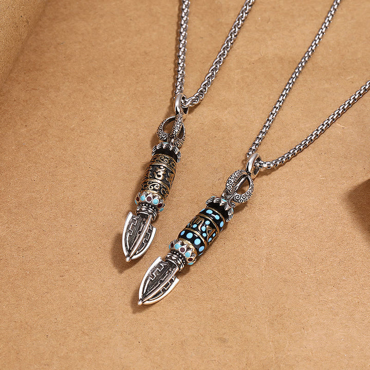 Colgante de collar giratorio con Buddha Stones , Om Mani Padme Hum tibetano, protección de la riqueza