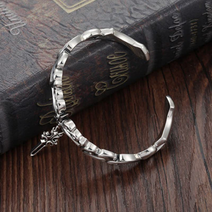 Pulsera de equilibrio de cobre con diseño trenzado de estilo vikingo y Buddha Stones - image 4