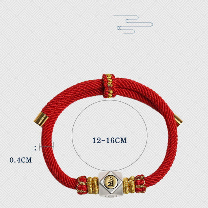 Pulsera para niños hecha a mano con Buddha Stones de plata de ley 999, zodíaco chino, Buda natal, cuerda roja, fuerza de la suerte