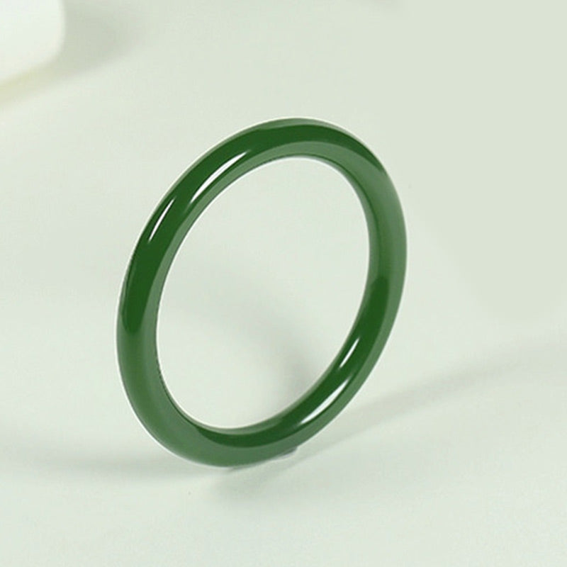 Brazalete de bendición de longevidad de jade cian con Buddha Stones