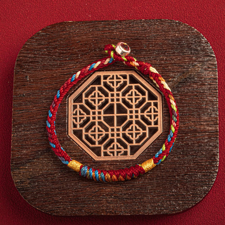 Pulsera multicolor con Buddha Stones &quot;Que estés seguro y afortunado en el próximo año&quot;