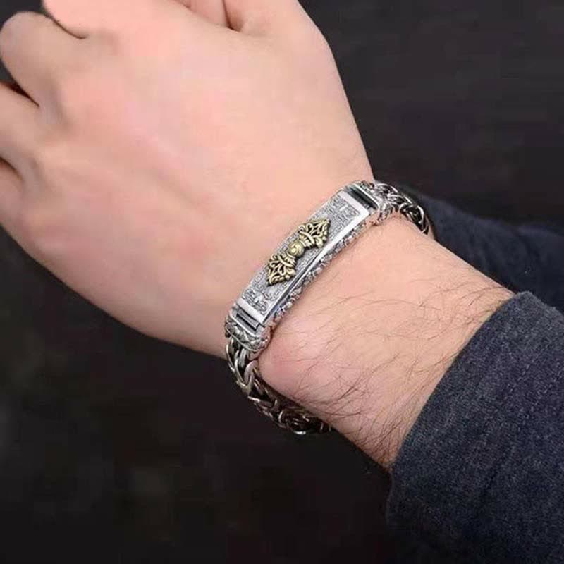 Pulsera de equilibrio de cobre con patrón trenzado trenzado Vajra Dorje de Buddha Stones