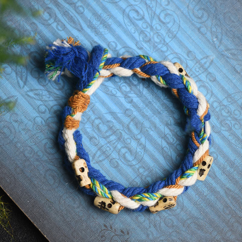 Pulsera de la suerte hecha a mano con cuentas de la diosa de la riqueza Zakiram tibetana con Buddha Stones