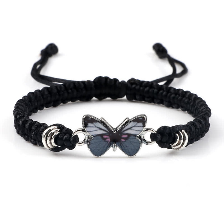 Pulsera con dije de hilo de amor y libertad de mariposa con Buddha Stones