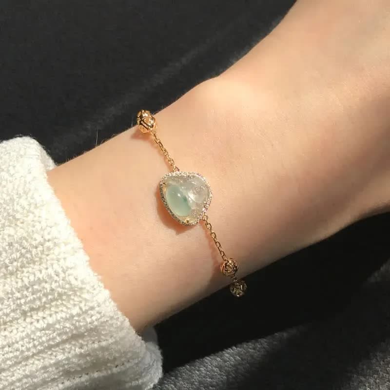 Pulsera de cadena de abundancia de jade de Buda sonriente con Buddha Stones