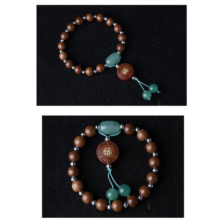 Abelia Biflora Pulsera Protección Felicidad Madera