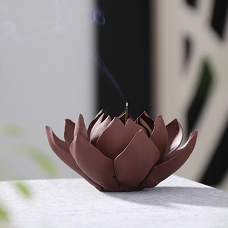 Quemador de incienso de paz positiva de loto tibetano, decoración