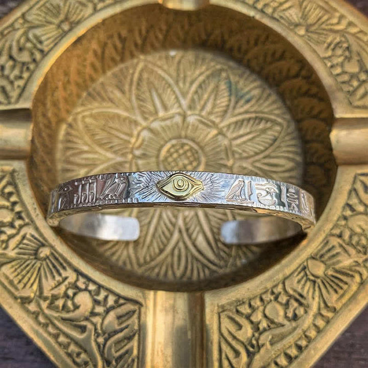 Brazalete de cobre con protección del Ojo de Horus de Buddha Stones