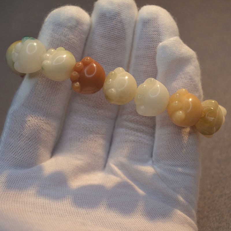 Pulsera de armonía tranquila con Buddha Stones , semillas Bodhi multicapa, linda pata de gato - image 9