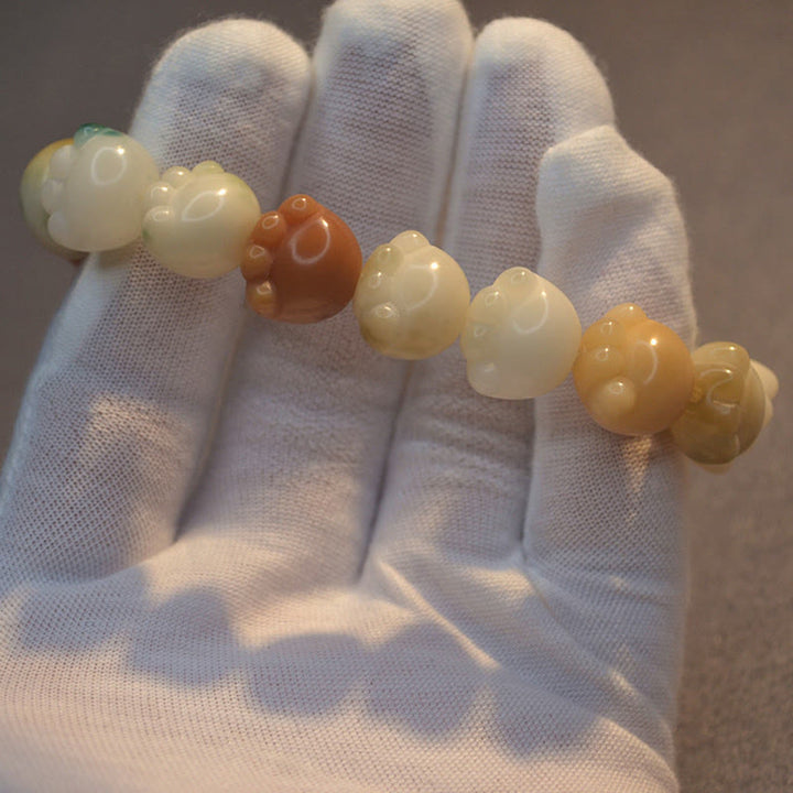 Pulsera de armonía tranquila con Buddha Stones , semillas Bodhi multicapa, linda pata de gato - image 9