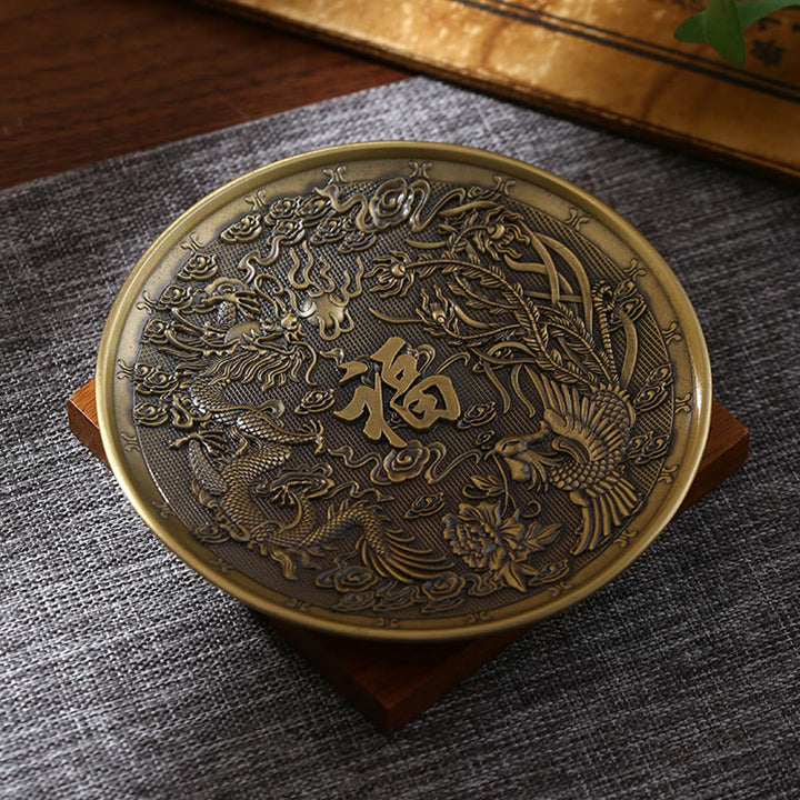 Buddha Stones, loto, dragón, Fénix, ocho símbolos propicios, soporte de varilla de incienso de aleación de Zinc, decoración quemadora de incienso curativo