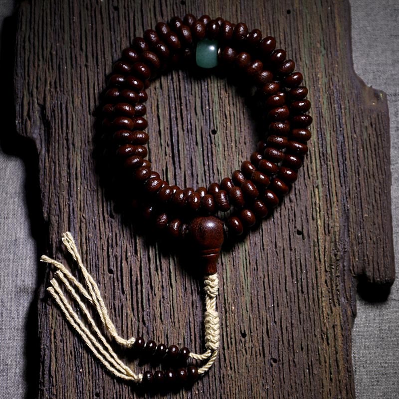 Buddha Stones naturales del Tíbet 108 cuentas de Mala semilla de Bodhi púrpura cuentas Dzi de tres ojos pulsera de armonía Dorje de cobre