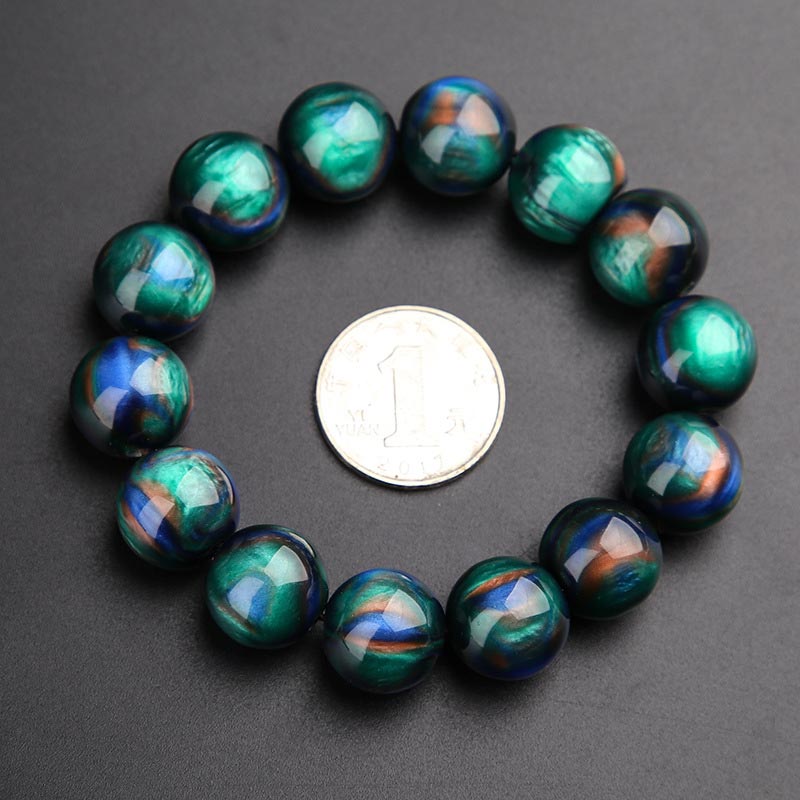 Anillo de pulsera positiva Mala de sauce marino colorido con Buddha Stones