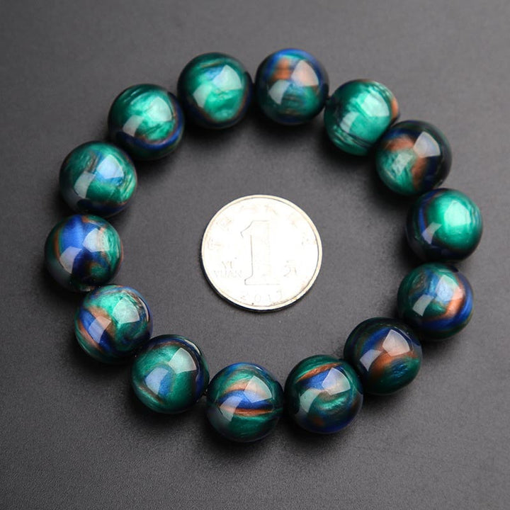 Anillo de pulsera positiva Mala de sauce marino colorido con Buddha Stones