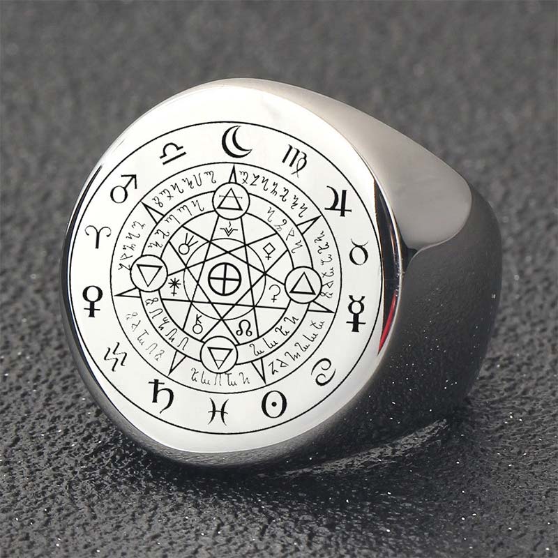 Anillo de bendición de protección de las 12 constelaciones del zodíaco