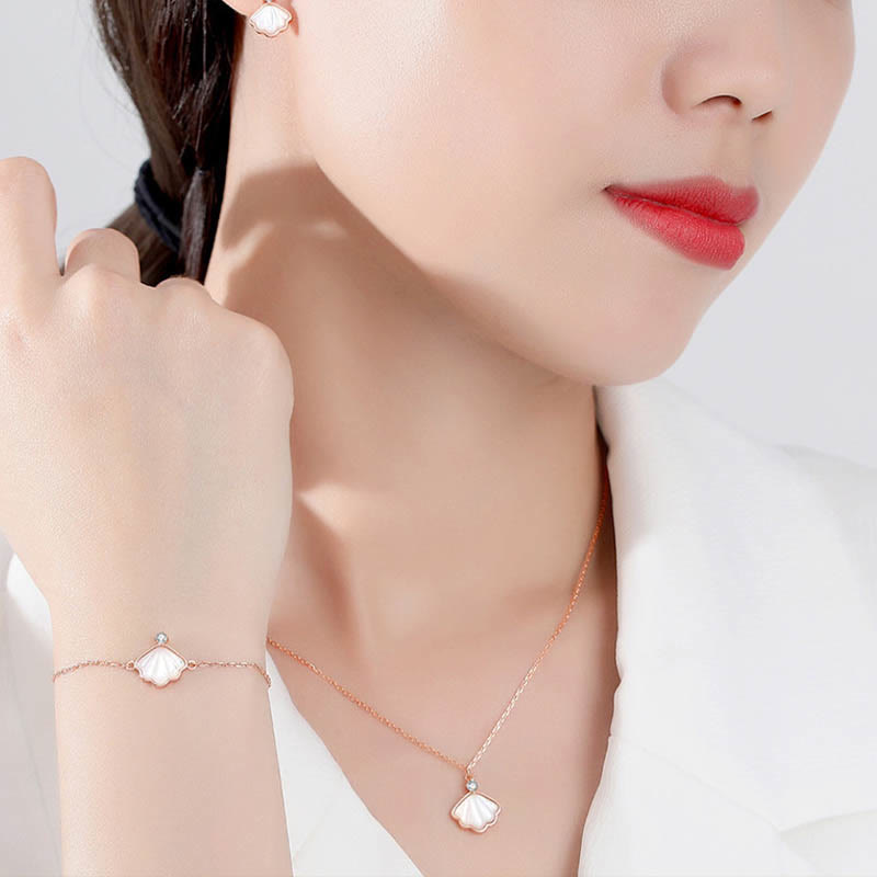 Juego de joyas de plata de ley 925 con Buddha Stones, concha de piedra Tridacna, colgante, pulsera, pendientes