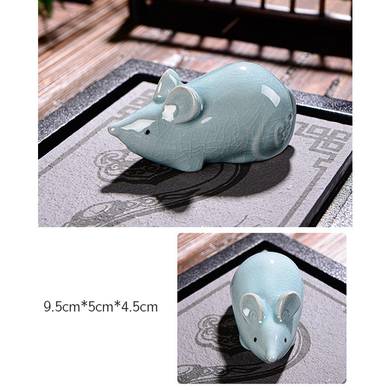 Buddha Stones zodiaco chino riqueza cerámica té mascota hogar estatuilla decoración