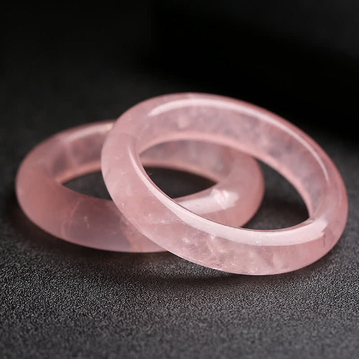 Brazalete de pulsera de cuarzo rosa natural con Buddha Stones