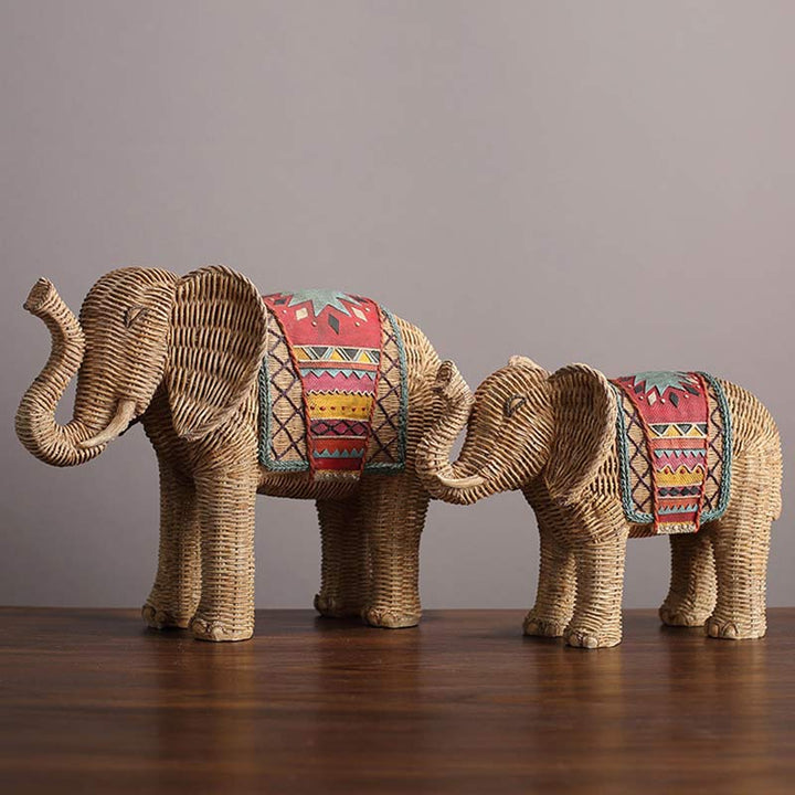 Elefante Resina Sabiduría Riqueza Decoración Del Hogar