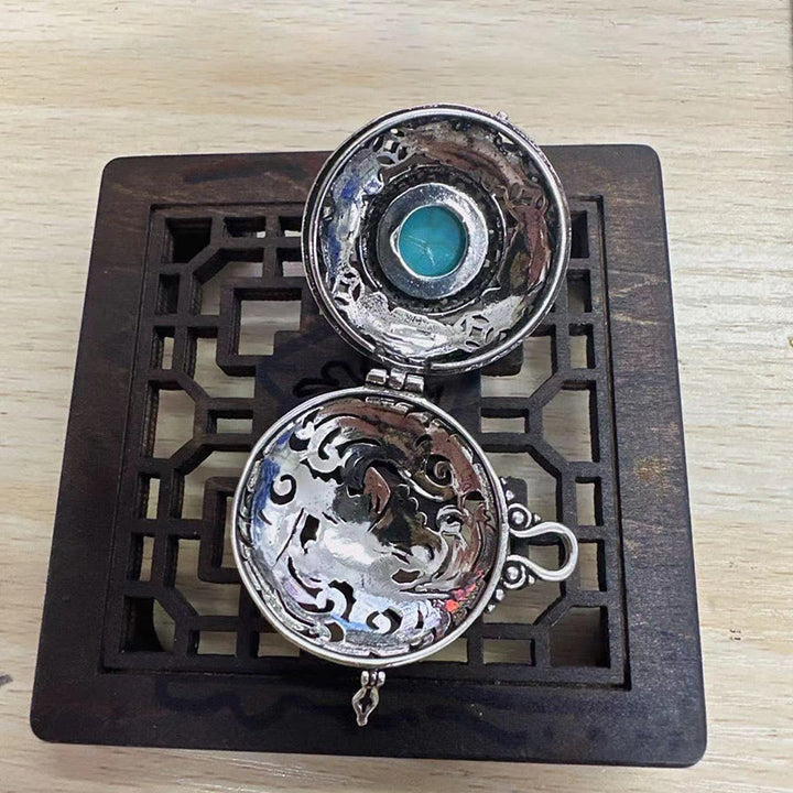 Collar de cobre de la suerte de Pi Xiu tibetano con Buddha Stones