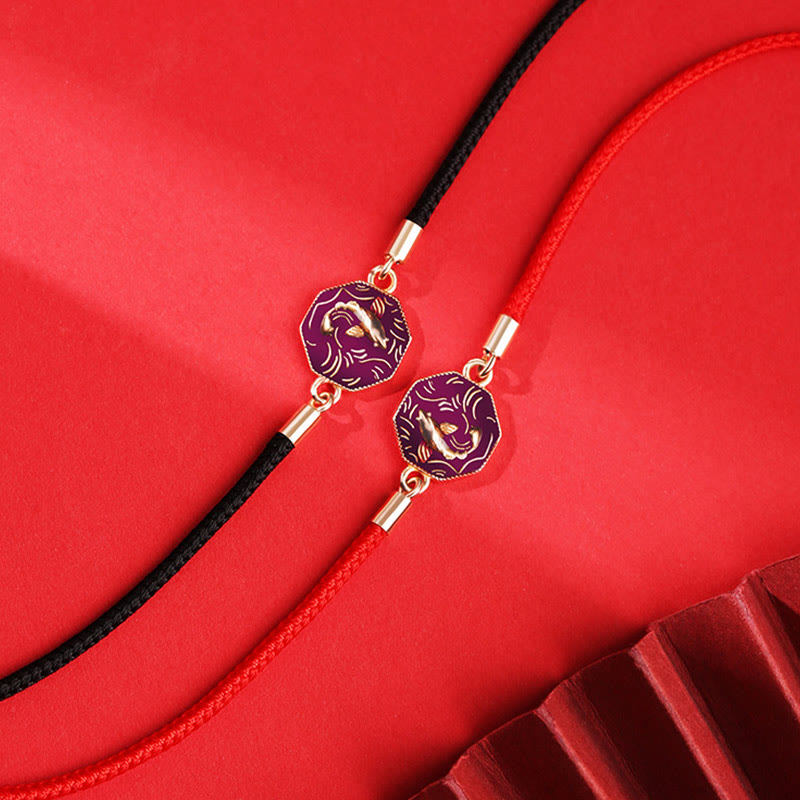 Pulsera trenzada hecha a mano con Buddha Stones, plata de ley 925, suerte, pez Koi, cambio de color, riqueza