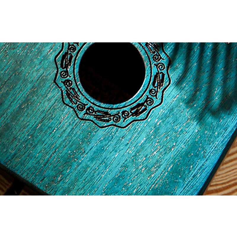 Buddha Stones Kalimba 17 teclas Piano de pulgar madera de caoba Acacia nogal Piano de dedo portátil