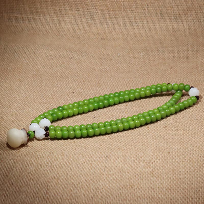 Pulsera de sabiduría Mala con 108 cuentas de semillas de Bodhi naturales