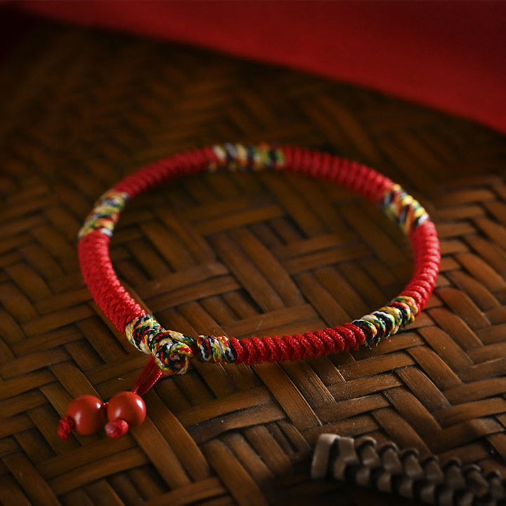 Pulsera de la suerte con protección de cuerda y nudo King Kong de cinco colores