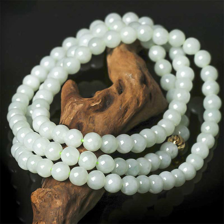 Pulsera de la Suerte de Jade de 108 Cuentas Mala