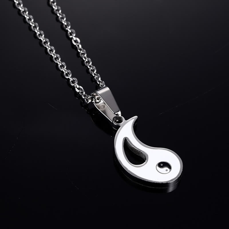 2 piezas collar de pareja con colgante Yin Yang