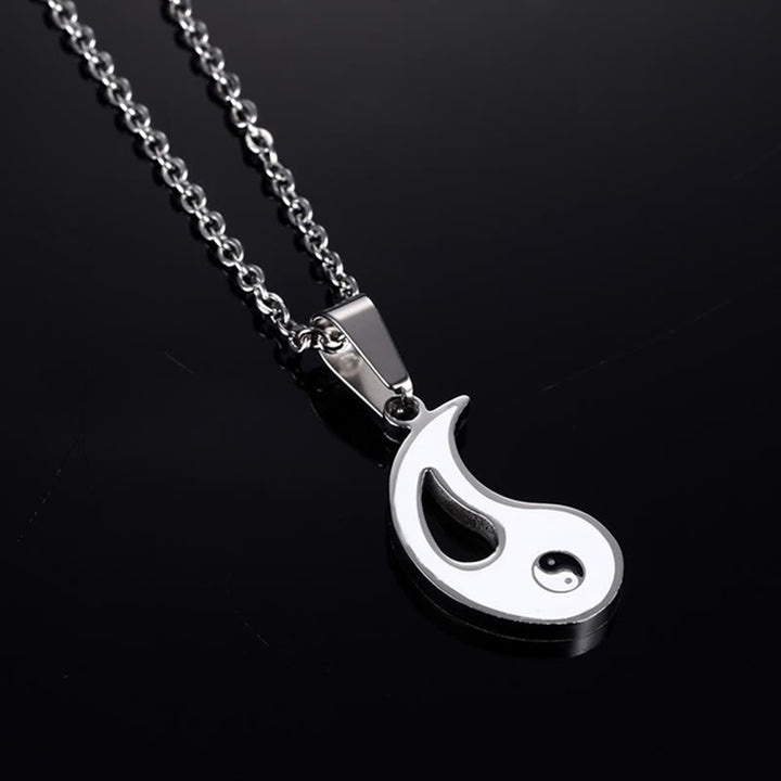 2 piezas collar de pareja con colgante Yin Yang
