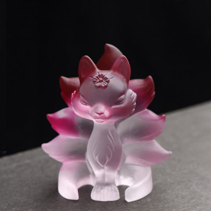 Buddha Stones, pequeño zorro de nueve colas, éxito, fuerza, decoración del hogar