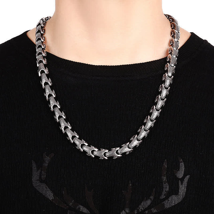 Pulsera con colgante de collar de protección de acero de titanio con diseño de dragón de Buddha Stones - image 14