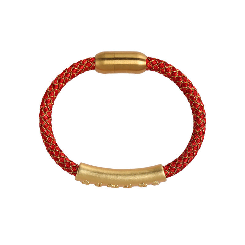 Pulsera con hebilla magnética trenzada a escala de dragón con protección Om Mani Padme Hum de plata de ley 999 hecha a mano con Buddha Stones