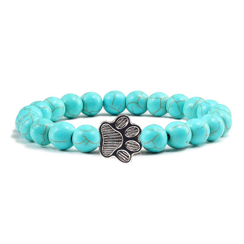 Buddha Stones Pulsera de piedra “Salva a un perro” - Cuentas azules - image 0