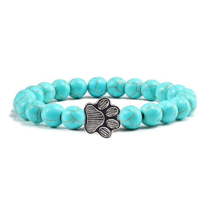 Buddha Stones Pulsera de piedra “Salva a un perro” - Cuentas azules - image 0
