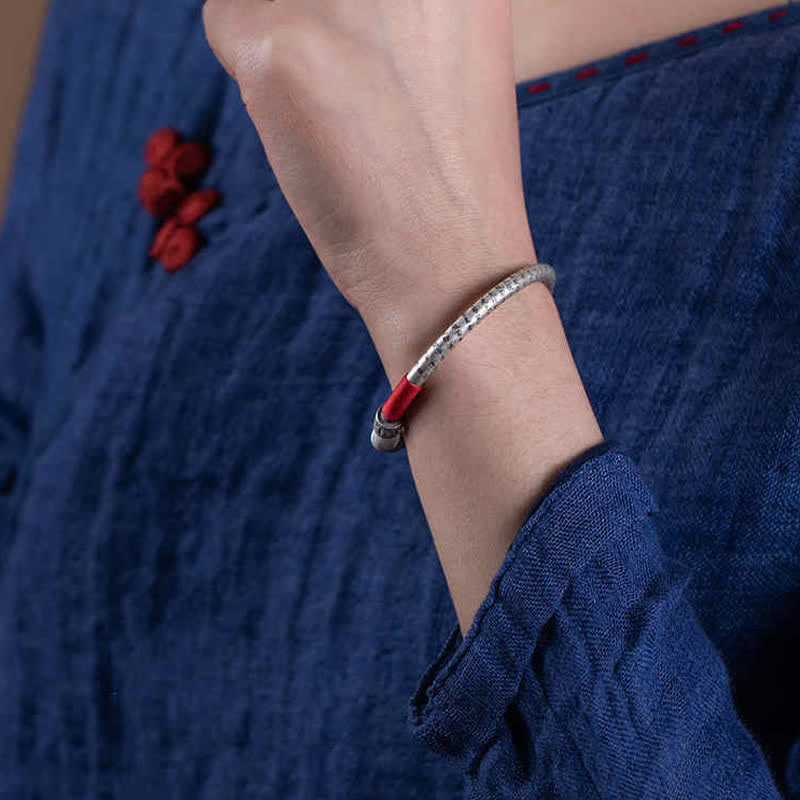 Buddha Stones Tíbet Om Mani Padme Hum Suerte Pulsera de Hilo Rojo Brazalete