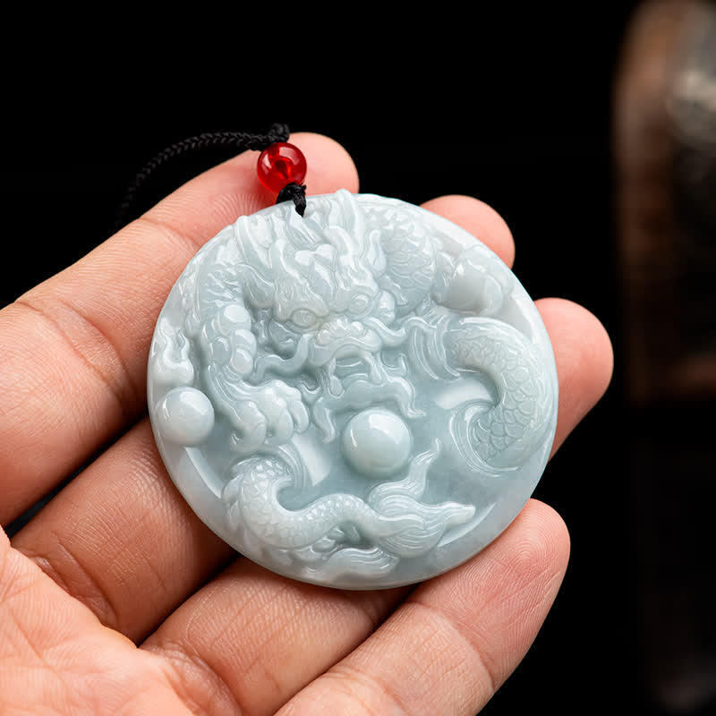 ❗❗❗Una venta flash: collar de cadena con amuleto de éxito de jade y dragón del zodíaco chino con Buddha Stones - image 3