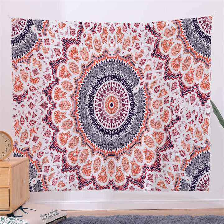 Tapiz con diseño de Mandala bohemio para colgar en la pared, arte de pared, enfoque creativo, decoración para sala de estar y hogar