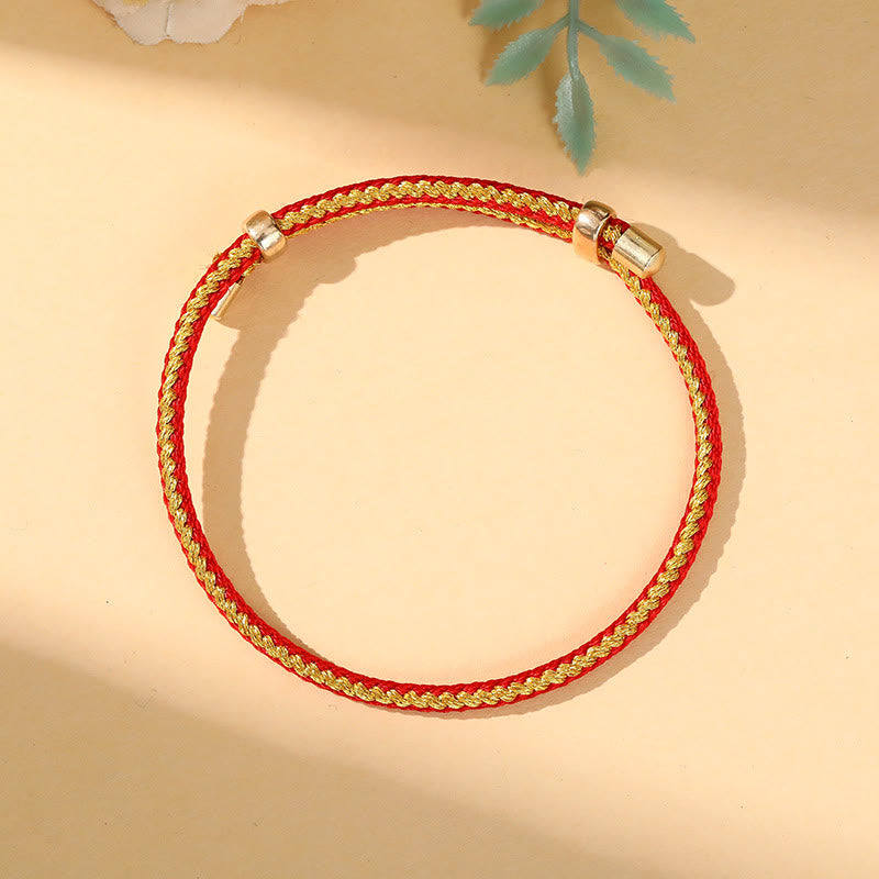 Pulsera hecha a mano para niños y adultos con diseño de Zongzi de cuerda colorida con Buddha Stones